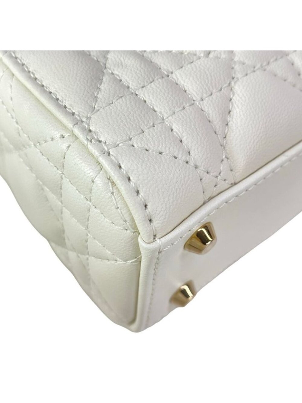 Dior Lady Mini Bag White Gold Lambskin - Picture 7 of 15